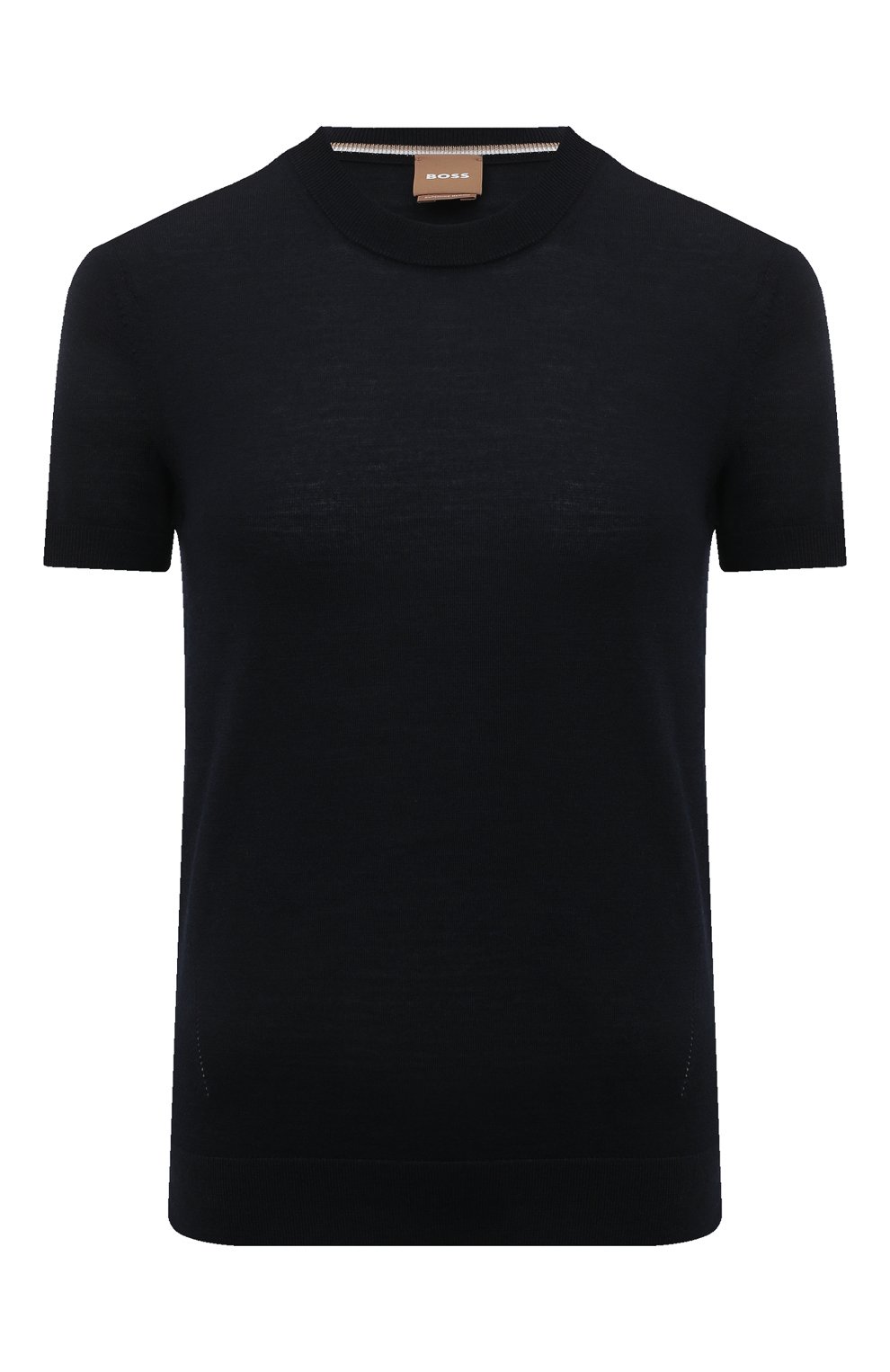 Шерстяной пуловер BOSS темно-синего цвета по цене 14650 руб., арт. 50492857, фото 1 Шерстяной пуловер BOSS, арт. 50492857, фото 1