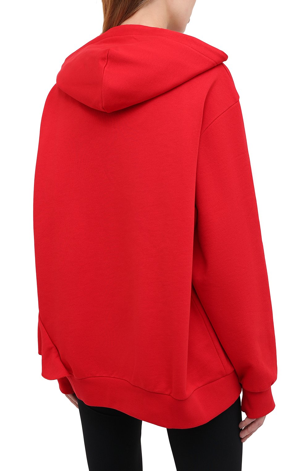 Хлопковое худи MSGM красного цвета по цене 25700 руб., арт. 2941MDM78 207799, фото 4 Хлопковое худи MSGM, арт. 2941MDM78 207799, фото 4