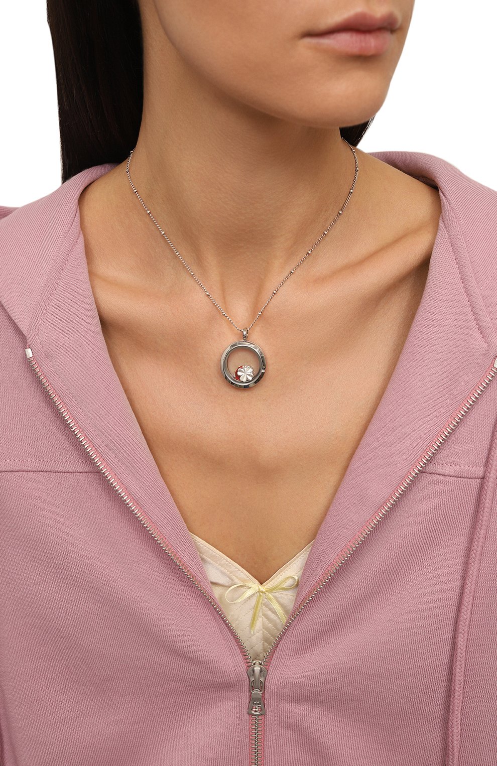 Кулон на цепочке HYPSO, арт. L0CKET MEDIUM 3 CHARMS SILVER C0L0R, фото 2