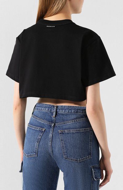 Хлопковый топ ALEXANDER WANG черного цвета по цене 18700 руб., арт. 1CC1201309, фото 4 Хлопковый топ ALEXANDER WANG, арт. 1CC1201309, фото 4