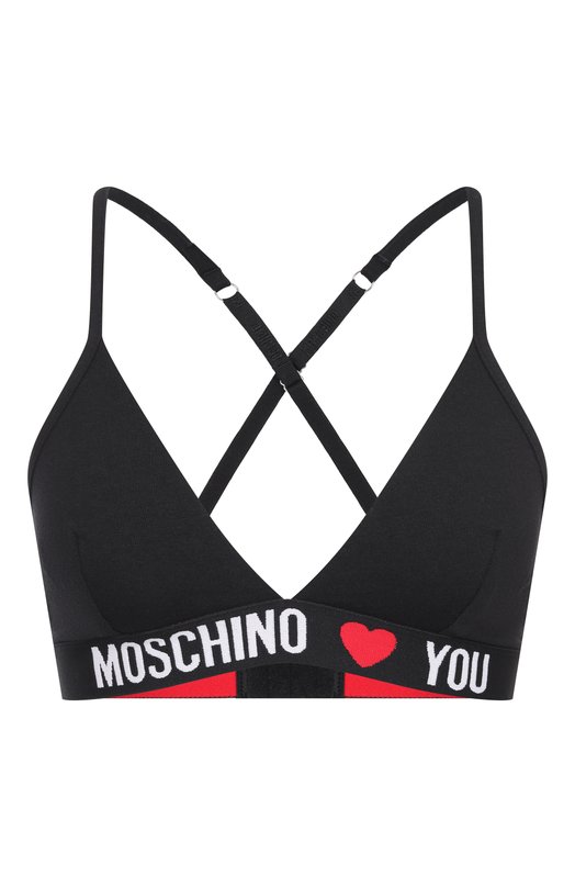 Хлопковый бюстгальтер Moschino A1410/4402 Чёрный A1410/4402