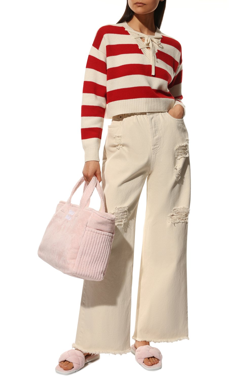 Текстильные шлепанцы MIU MIU, арт. 5XX543-H39-F0E18-005, фото 2