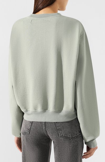 Хлопковый свитшот OFF-WHITE зеленого цвета по цене 29350 руб., арт. 0WBA026R190030534101, фото 4 Хлопковый свитшот OFF-WHITE, арт. 0WBA026R190030534101, фото 4