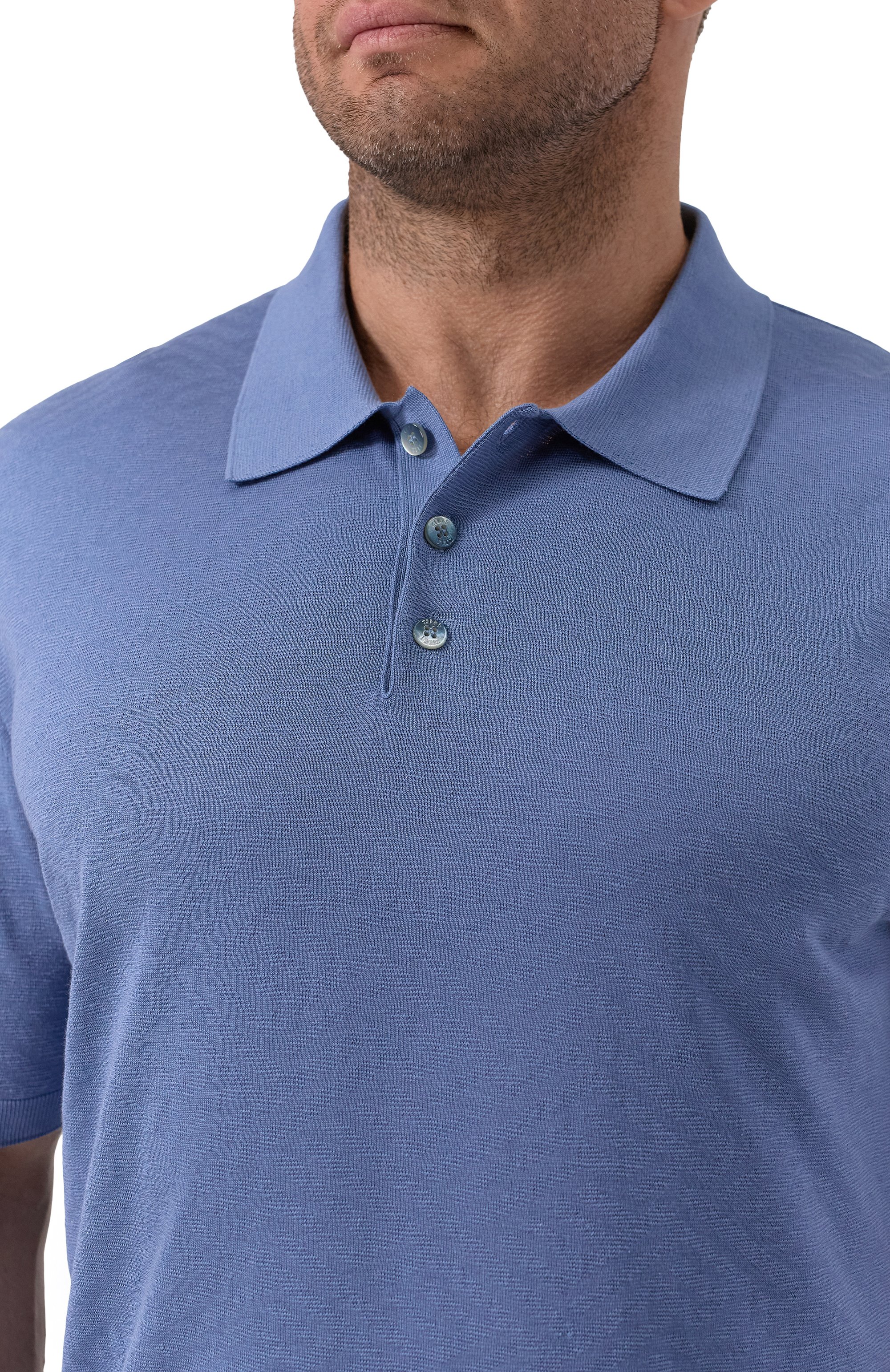 Поло из шелка и хлопка ZILLI голубого цвета по цене 164500 руб., арт. KBP002M0164VFAF00/62, фото 5 Поло из шелка и хлопка ZILLI, арт. KBP002M0164VFAF00/62, фото 5