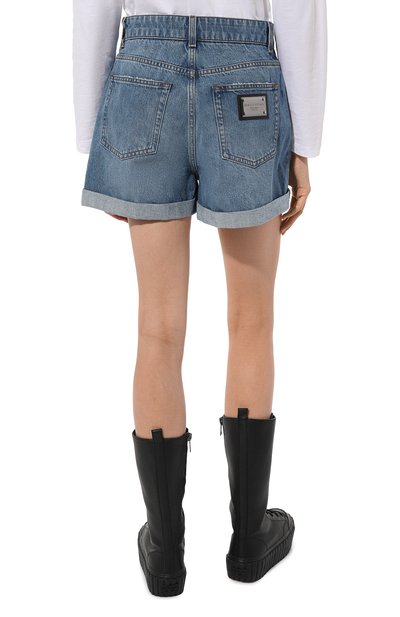 Джинсовые шорты DOLCE & GABBANA голубого цвета по цене 75000 руб., арт. FTCZPD/G8JU5, фото 4 Джинсовые шорты DOLCE & GABBANA, арт. FTCZPD/G8JU5, фото 4