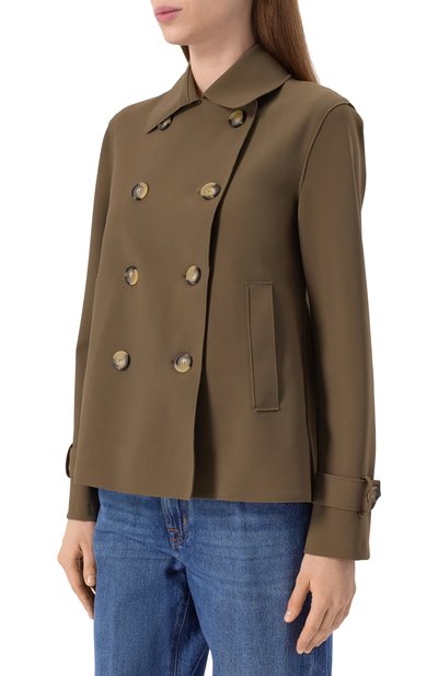 Тренч HARRIS WHARF LONDON хаки цвета по цене 67950 руб., арт. A2489PJT, фото 3 Тренч HARRIS WHARF LONDON, арт. A2489PJT, фото 3