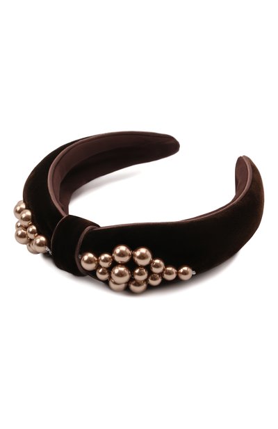 Ободок для волос ALEXANDRE DE PARIS коричневого цвета по цене 24960 руб., арт. TBD-15T-A19 H, фото 3 Ободок для волос ALEXANDRE DE PARIS, арт. TBD-15T-A19 H, фото 3