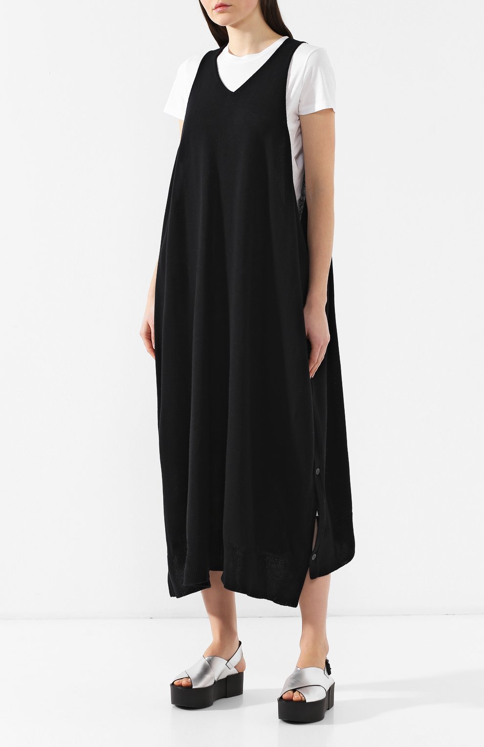 Платье свободного кроя YOHJI YAMAMOTO, арт. YZ-K81-545, фото 3