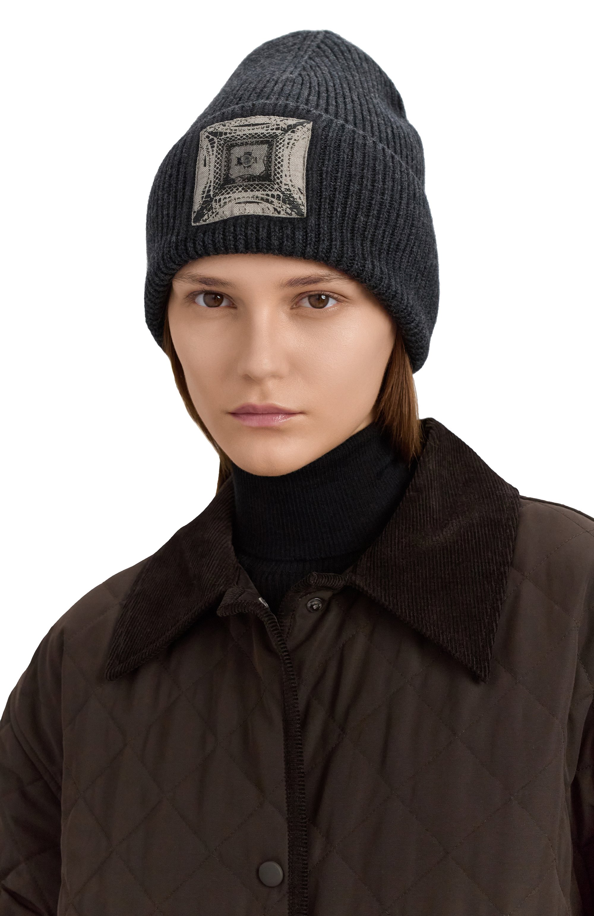 Шапка вертикаль из шерсти и кашемира MIDGARD PARIS, арт. HT80WL-OS-BK, фото 2