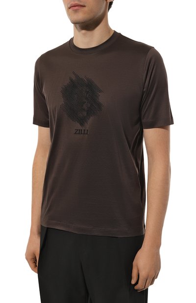Хлопковая футболка ZILLI, арт. TSR001M0110VLIST0M, фото 3