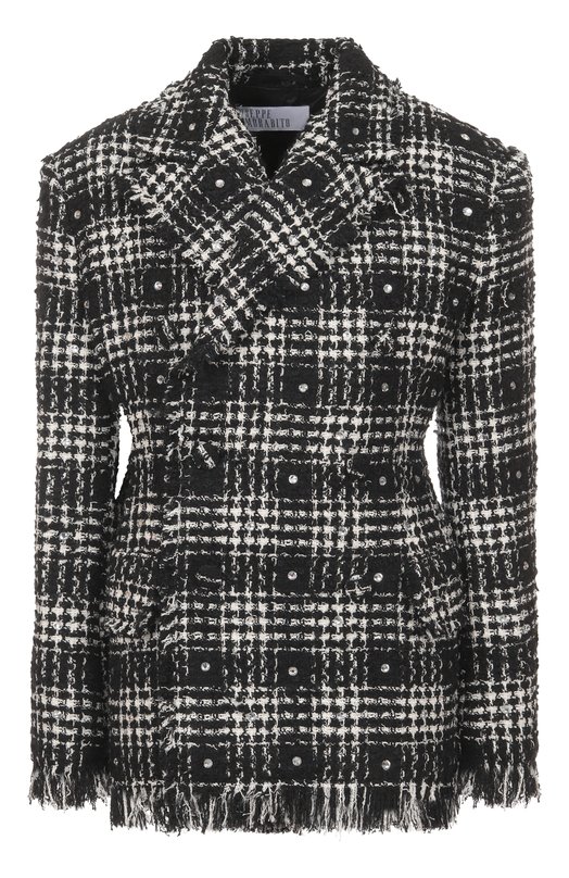 Твидовый жакет Giuseppe di Morabito 05FWJA096C 05326 Чёрно-белый 05FWJA096C 05326