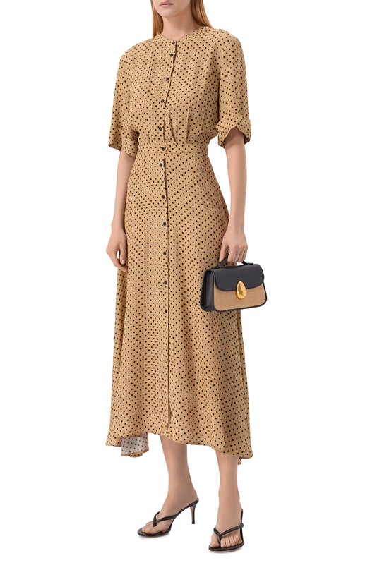 Платье из вискозы Officine Generale S26WDRS113 Бежевый  S26WDRS113 Фото 2