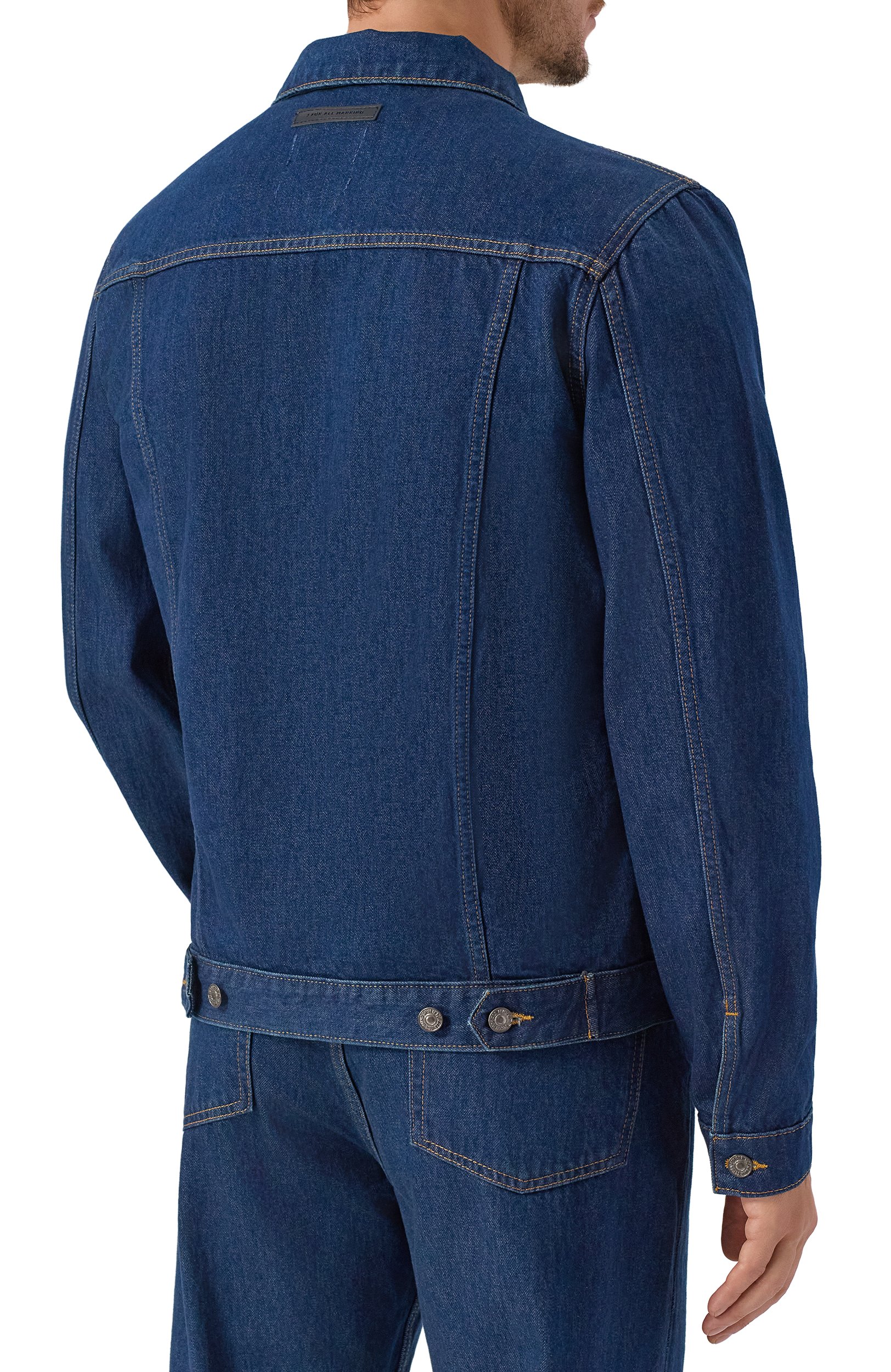 Джинсовая куртка 7 FOR ALL MANKIND темно-синего цвета по цене 32950 руб., арт. 7T470066-3K1, фото 4 Джинсовая куртка 7 FOR ALL MANKIND, арт. 7T470066-3K1, фото 4