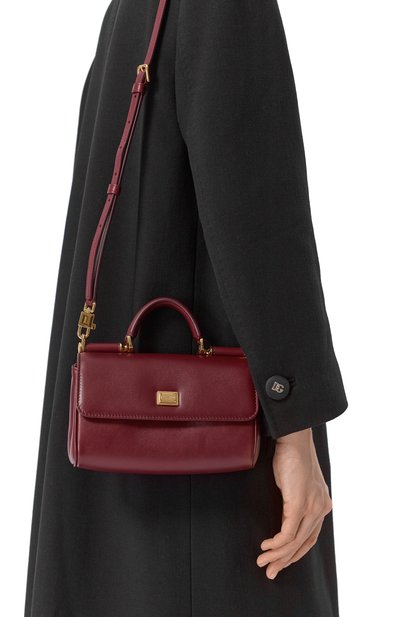 Сумка my sicily mini DOLCE & GABBANA бордового цвета по цене 192500 руб., арт. BB7864/B7321, фото 2 Сумка my sicily mini DOLCE & GABBANA, арт. BB7864/B7321, фото 2