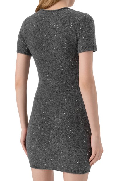 Платье из кашемира и хлопка ADDICTED серого цвета по цене 52400 руб., арт. AD2518, фото 3 Платье из кашемира и хлопка ADDICTED, арт. AD2518, фото 3