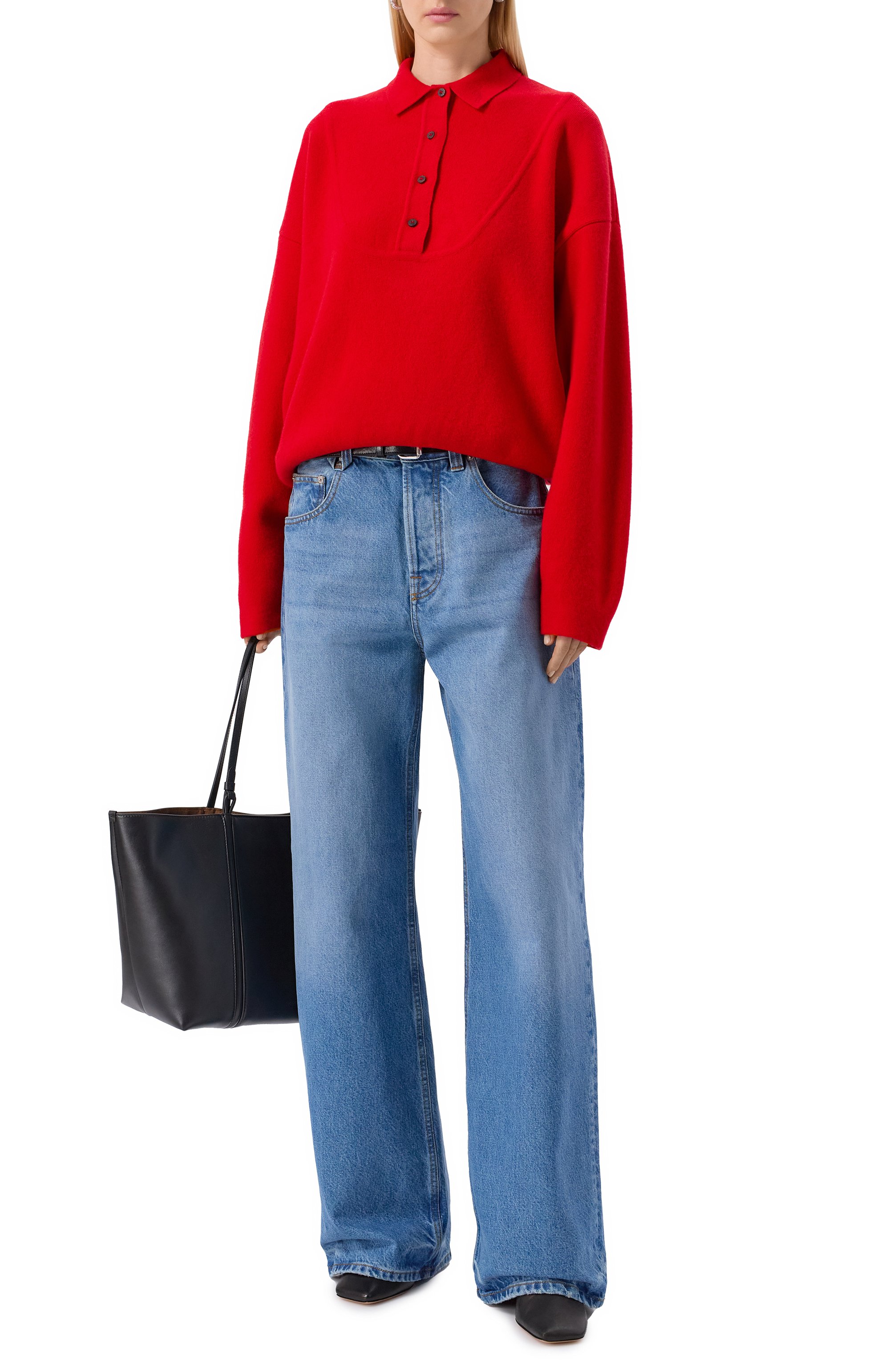 Поло из шерсти и кашемира JACQUEMUS красного цвета по цене 94950 руб., арт. 25HSWW00623AK0/0276, фото 2 Поло из шерсти и кашемира JACQUEMUS, арт. 25HSWW00623AK0/0276, фото 2