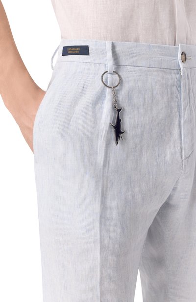 Льняные брюки PAUL&SHARK светло-голубого цвета по цене 43800 руб., арт. 25414046, фото 5 Льняные брюки PAUL&SHARK, арт. 25414046, фото 5