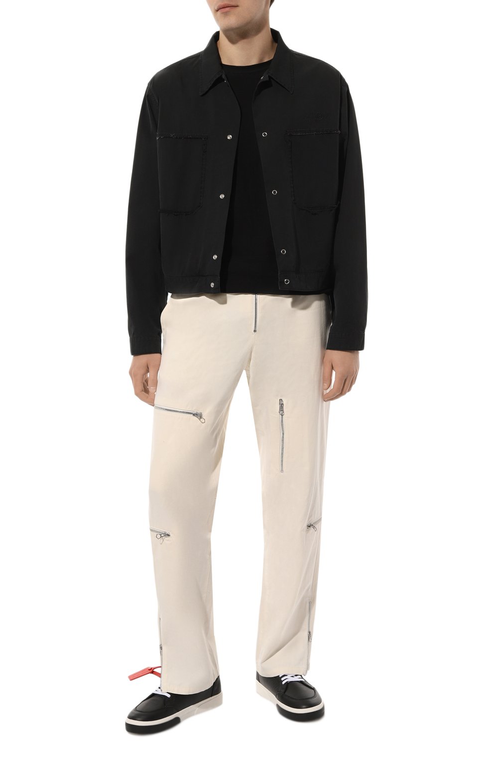 Кожаные кеды new low vulcanized OFF-WHITE, арт. 0MIA293S24LEA001, фото 2