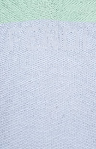 Хлопковое поло FENDI голубого цвета по цене 49950 руб., арт. JMG153/AVWY, фото 3 Хлопковое поло FENDI, арт. JMG153/AVWY, фото 3