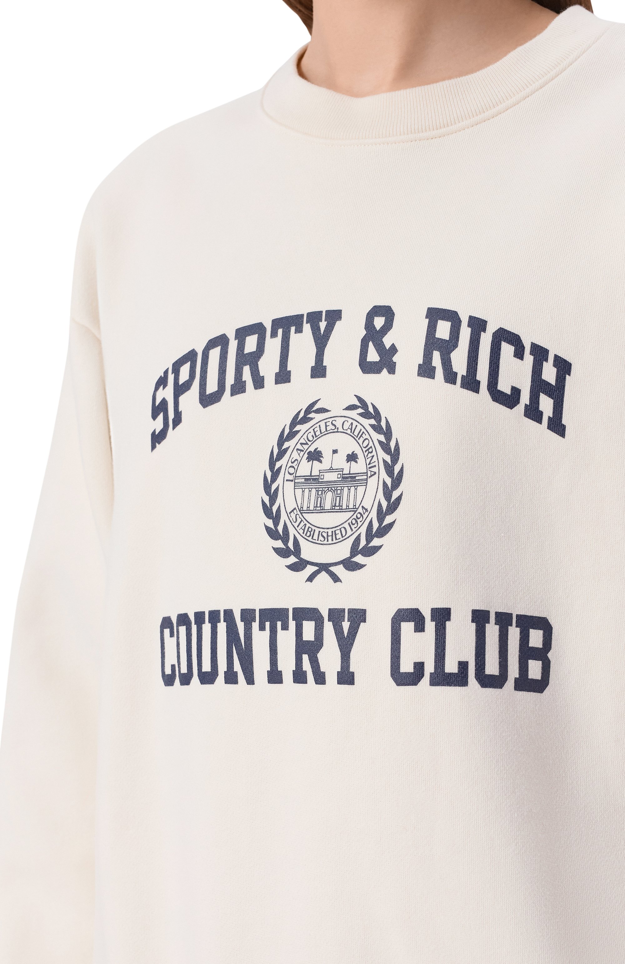 Хлопковый свитшот SPORTY AND RICH, арт. ST09876218WH37, фото 5