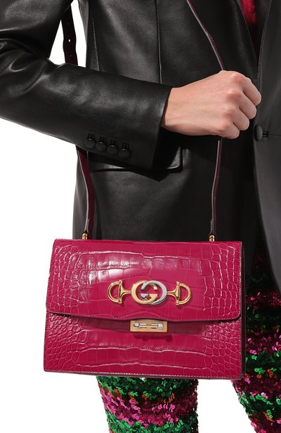 Сумка zumi small из кожи аллигатора GUCCI, арт. 576388 EV40X, фото 2