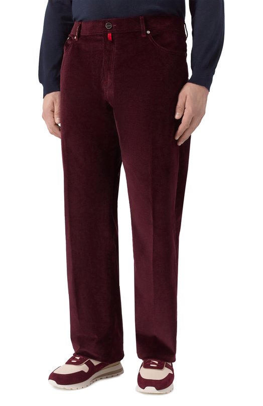 Вельветовые брюки Kiton UPNJS1K0133G07 Бордовый  UPNJS1K0133G07 Фото 3