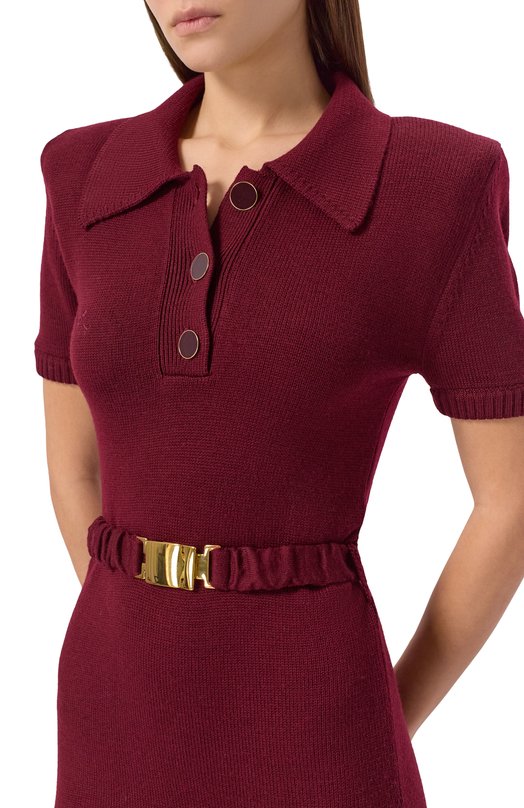 Шерстяное платье ROWEN ROSE KNI_RR_K038/KNIT Бордовый  KNI_RR_K038/KNIT Фото 4