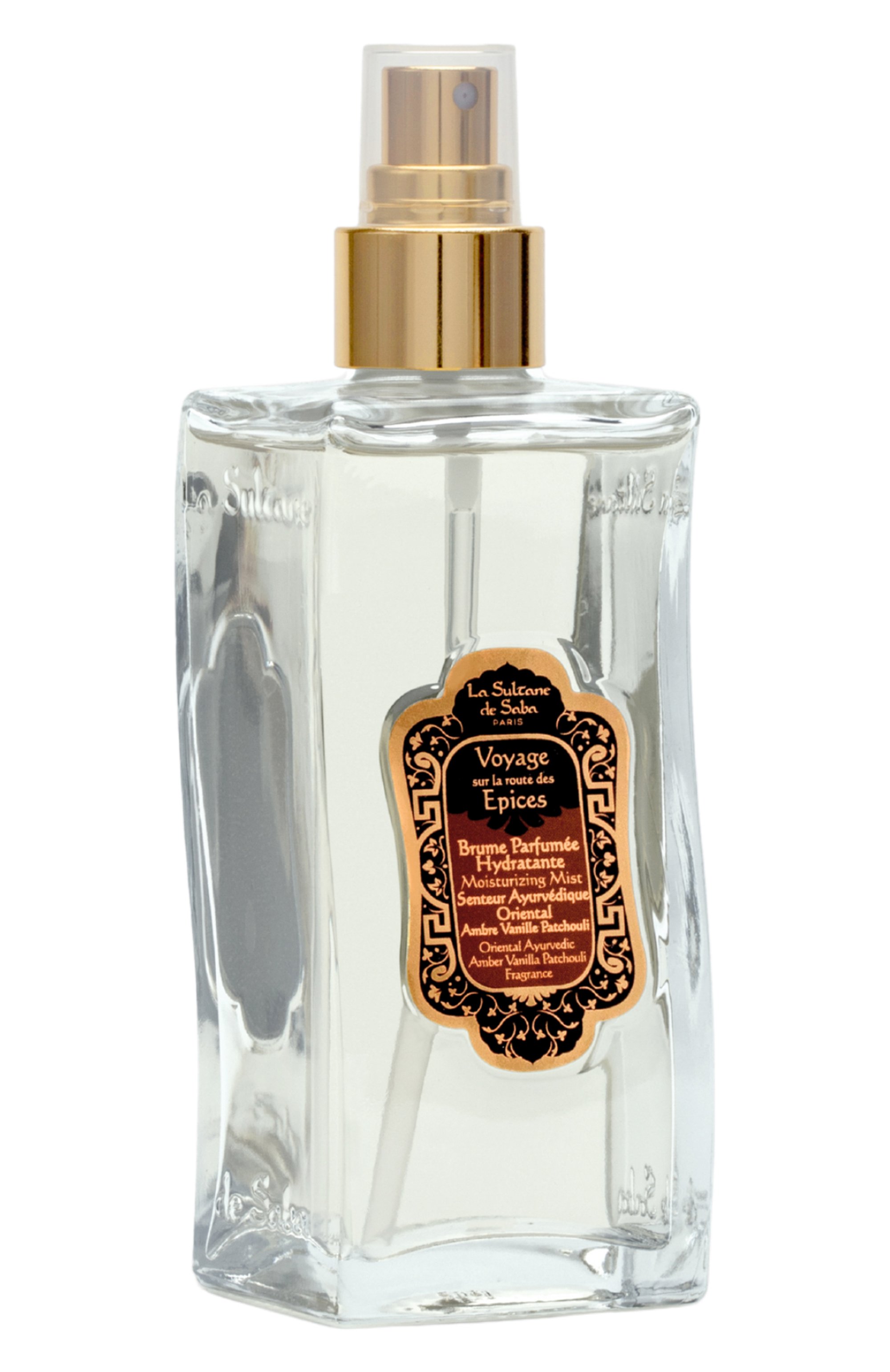 Парфюмированный увлажняющий спрей для тела "амбра, ваниль и пачули" (200ml) LA SULTANE DE SABA бесцветного цвета по цене 10300 руб., арт. 3700448601599, фото 2 Парфюмированный увлажняющий спрей для тела "амбра, ваниль и пачули" (200ml) LA SULTANE DE SABA, арт. 3700448601599, фото 2