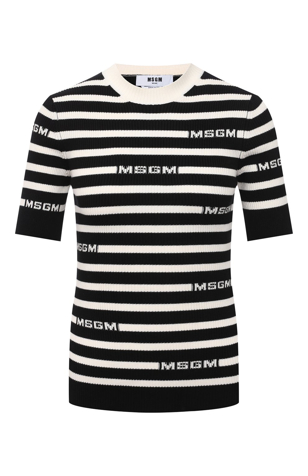 Хлопковый пуловер MSGM, арт. 3041MDM122 217289, фото 1