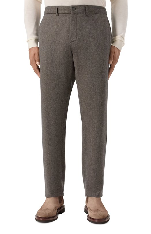 Шерстяные брюки Canali V1659G/AR03472 Коричневый  V1659G/AR03472 Фото 3