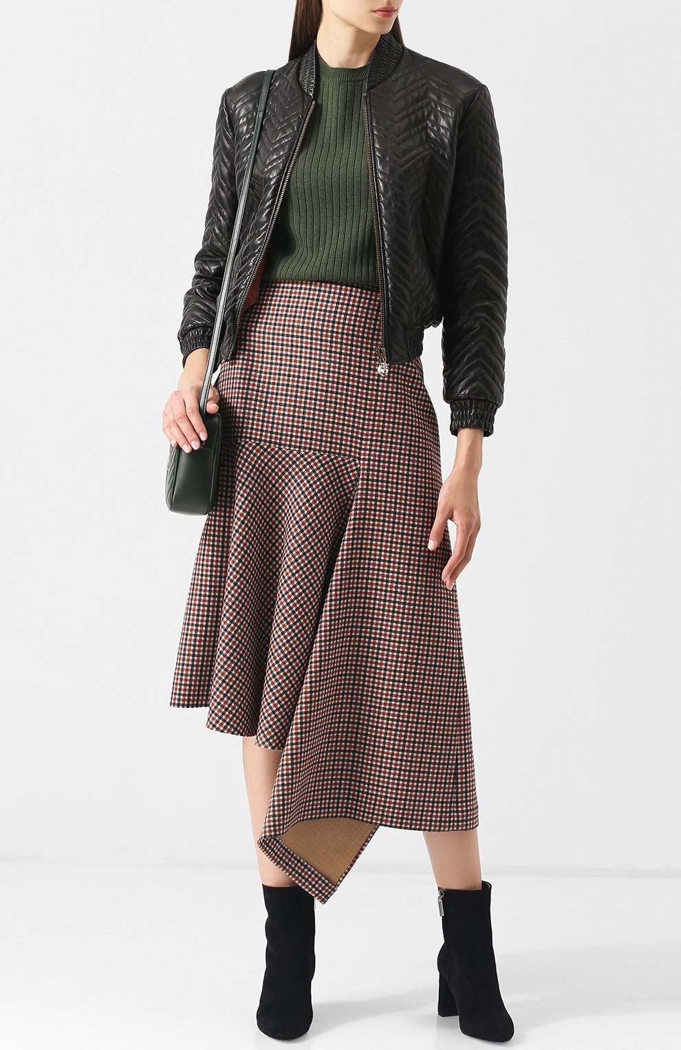 Однотонная кожаная куртка на молнии GUCCI черного цвета по цене 292500 руб., арт. 526790/XG666, фото 2 Однотонная кожаная куртка на молнии GUCCI, арт. 526790/XG666, фото 2