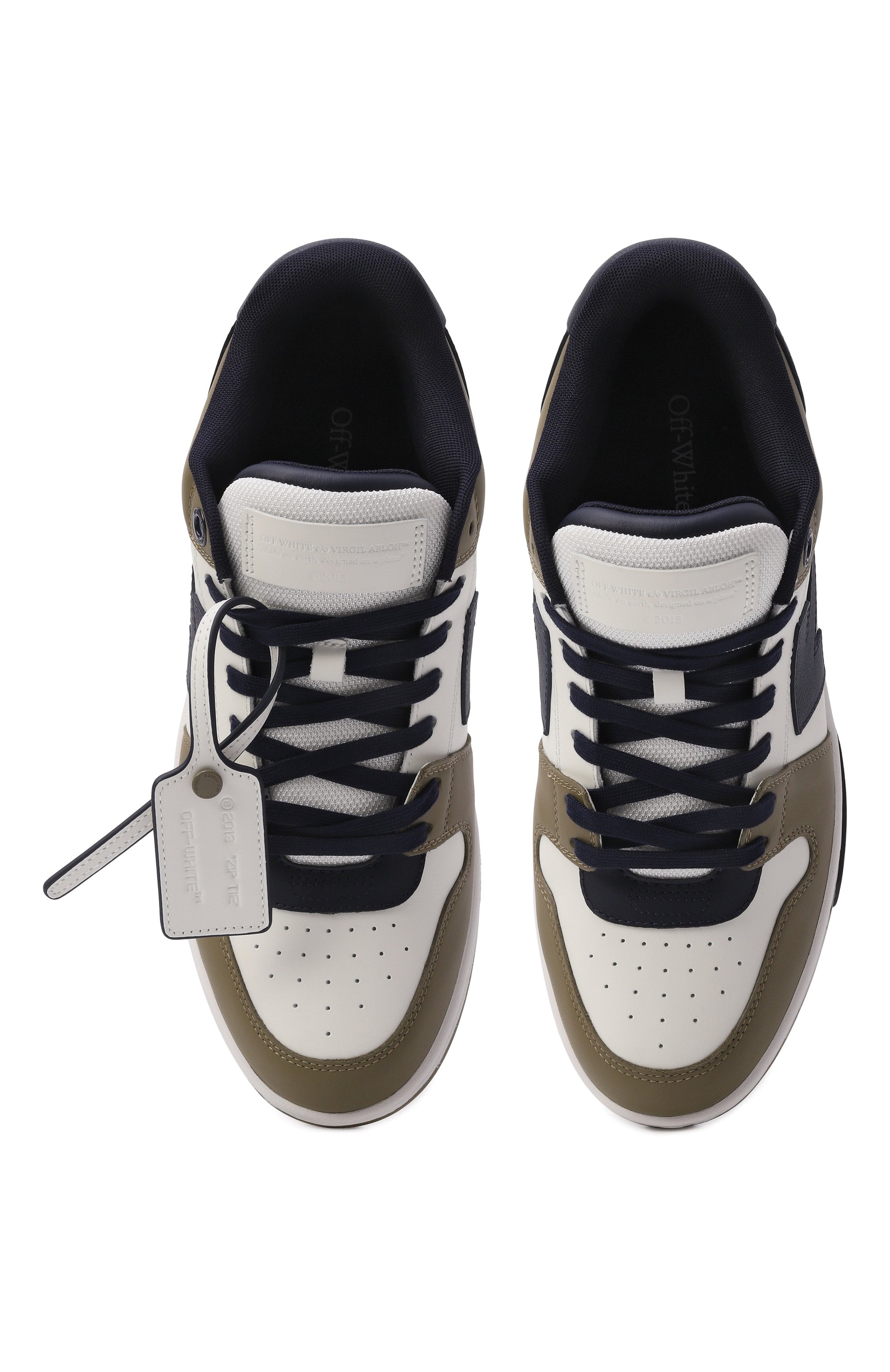 Кожаные кеды out of office OFF-WHITE, арт. 0MIA189S26LEA003, фото 5