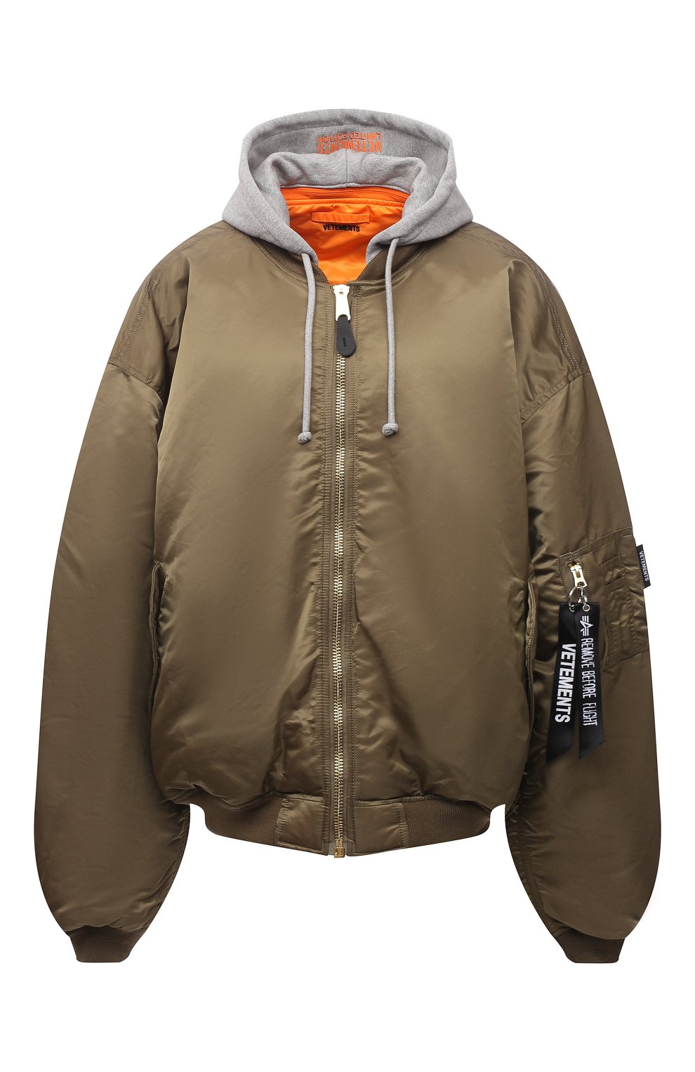 Бомбер VETEMENTS хаки цвета по цене 224000 руб., арт. UE52JA220G 1307/W, фото 1 Бомбер VETEMENTS, арт. UE52JA220G 1307/W, фото 1
