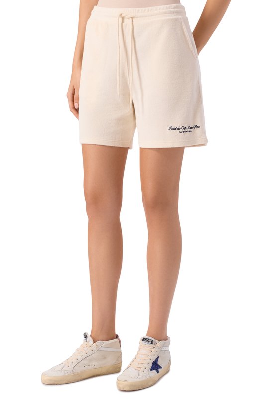 Хлопковые шорты Sporty and Rich SH02760673CR01 Кремовый  SH02760673CR01 Фото 3