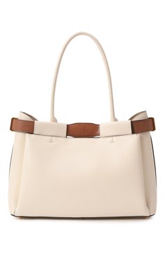 Женская сумка iris large FURLA кремового цвета, арт. WB01462/BX3197 | Фото 6 (Драгоценные камни: Проставлено; Материал сплава: Проставлено; Размер: large; Материал: Натуральная кожа)