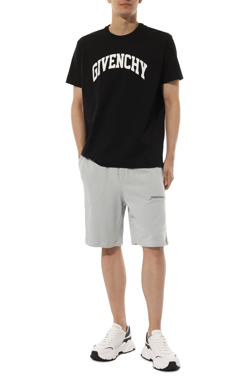 Хлопковая футболка GIVENCHY черного цвета по цене 49950 руб., арт. BM716R3YAA, фото 2 Хлопковая футболка GIVENCHY, арт. BM716R3YAA, фото 2