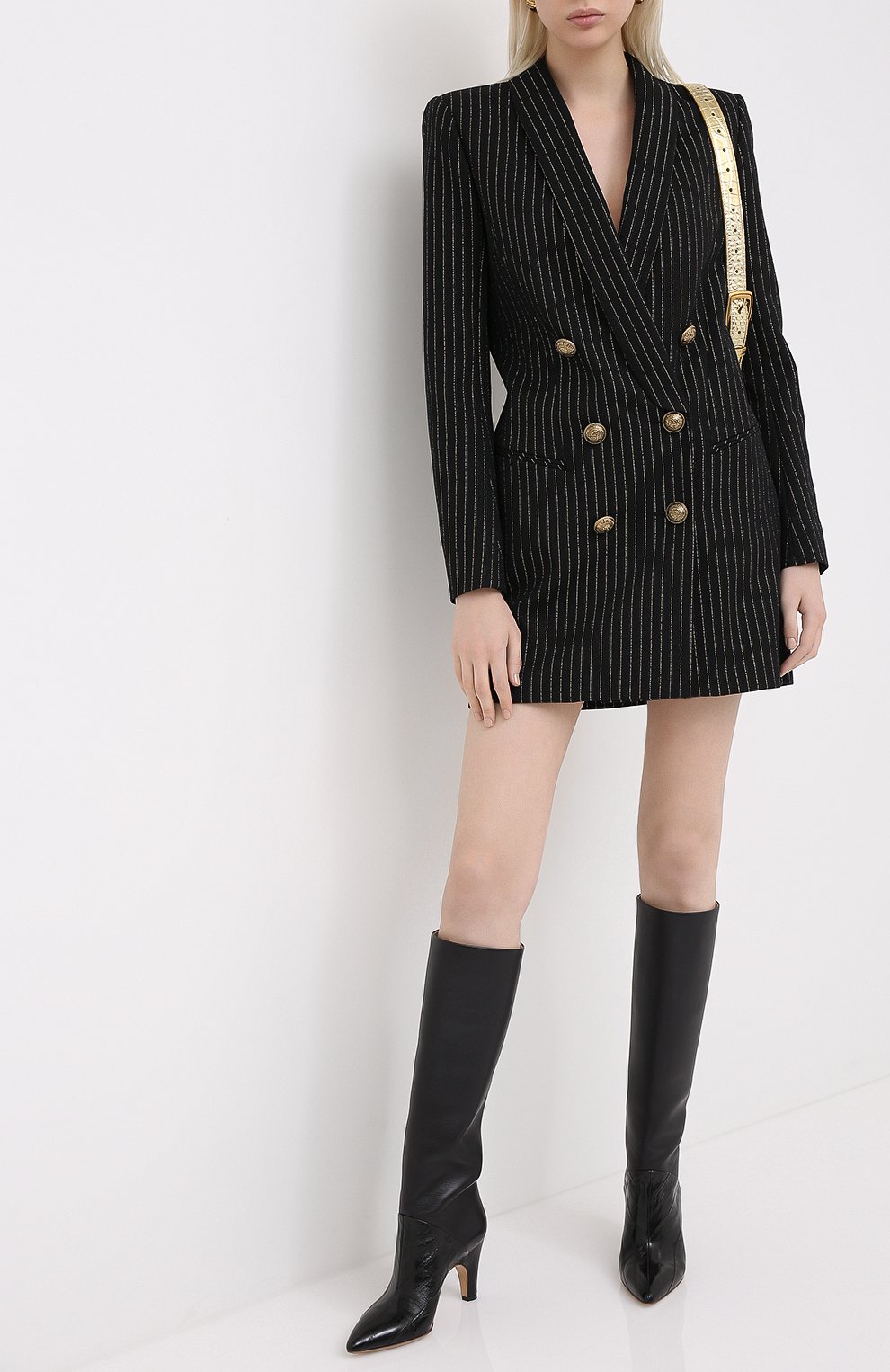 Шерстяное платье BALMAIN, арт. UF16320/W079, фото 2