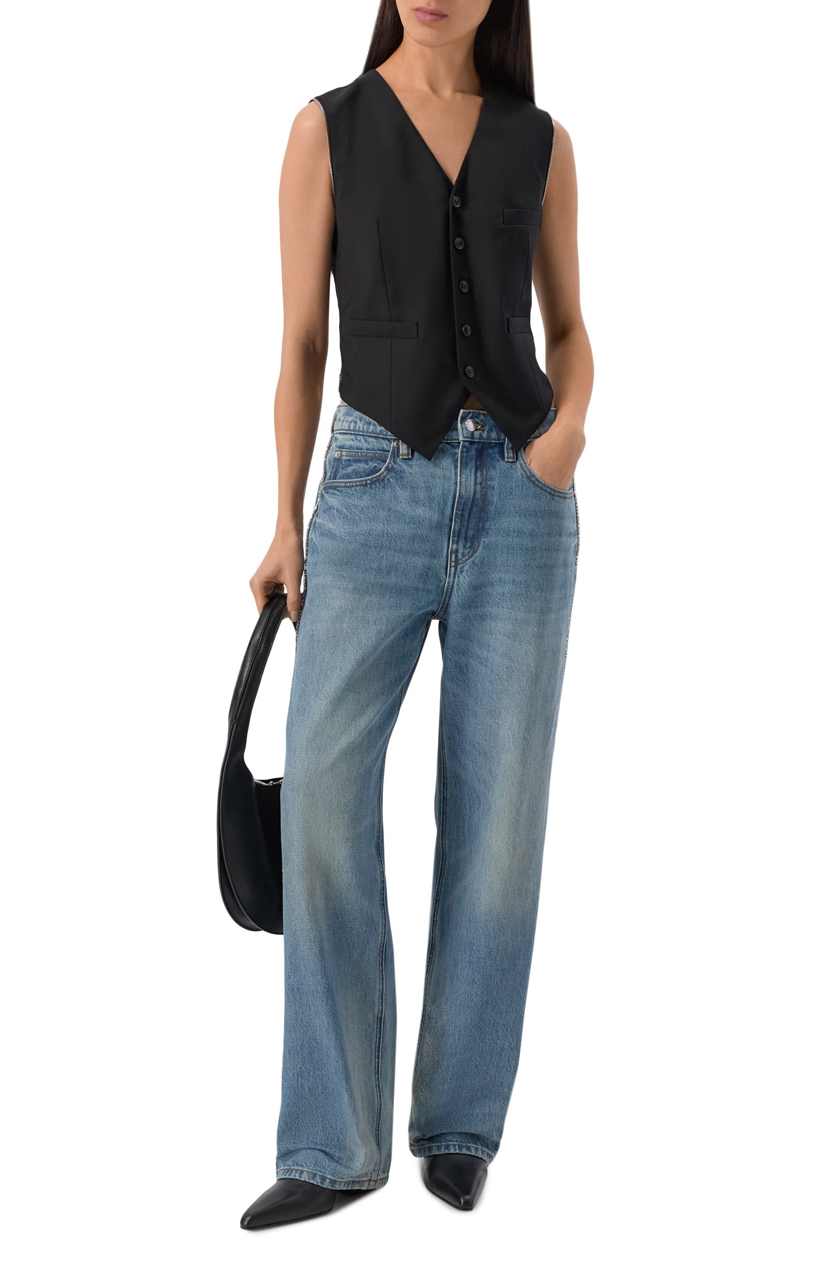 Джинсы ALEXANDER WANG голубого цвета по цене 92250 руб., арт. 4DC4264912, фото 2 Джинсы ALEXANDER WANG, арт. 4DC4264912, фото 2