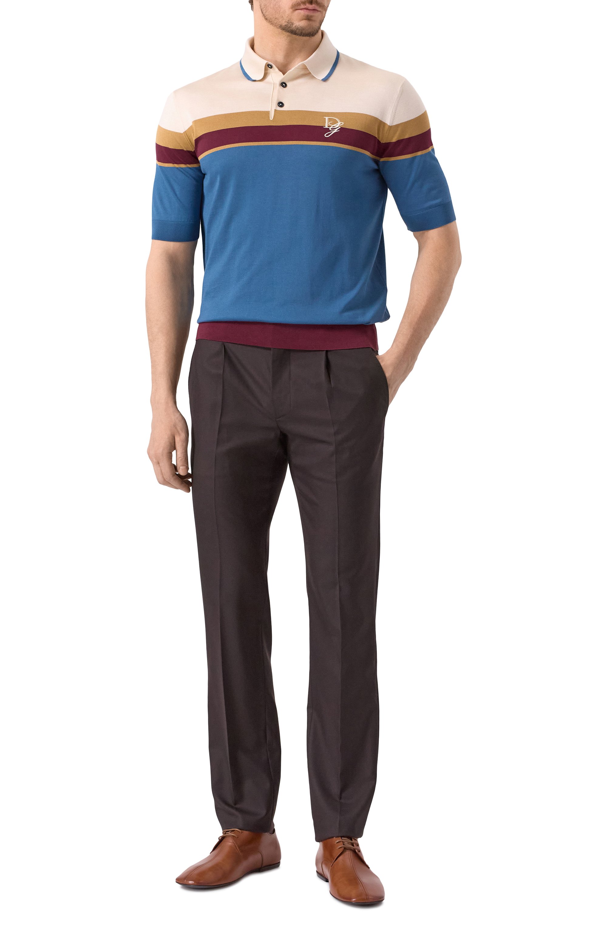 Шелковое поло DOLCE & GABBANA, арт. GXZ02Z/JBSLE, фото 2