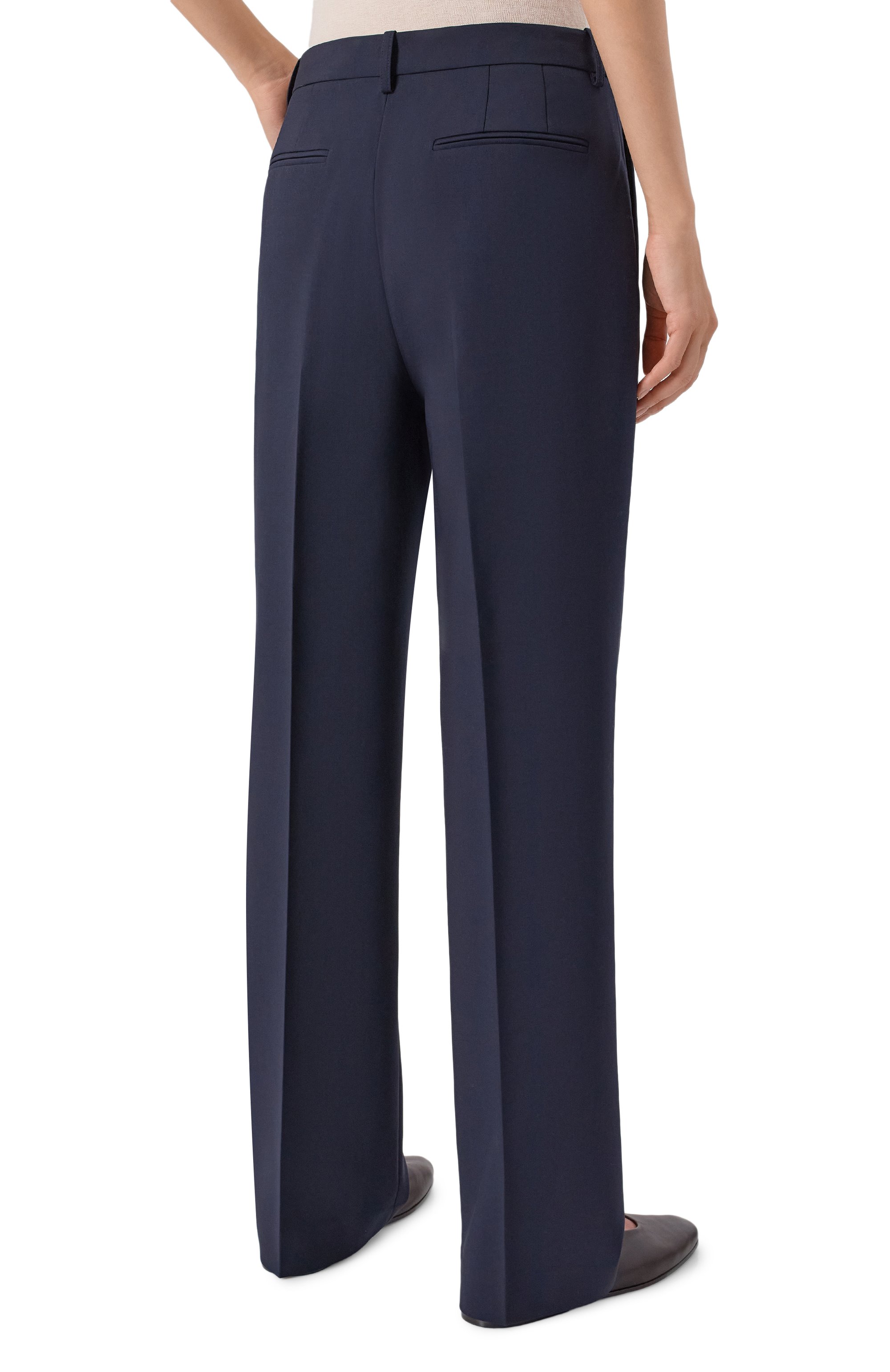 Брюки из шерсти и вискозы 12 STOREEZ синего цвета по цене 22000 руб., арт. 136847, фото 4 Брюки из шерсти и вискозы 12 STOREEZ, арт. 136847, фото 4