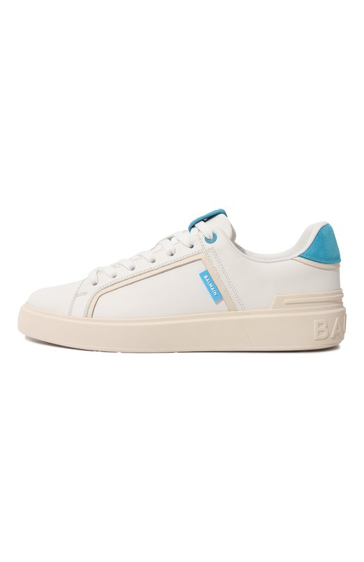 Кожаные кеды B-Court Balmain BM1VI321LTRC Белый  BM1VI321LTRC Фото 4