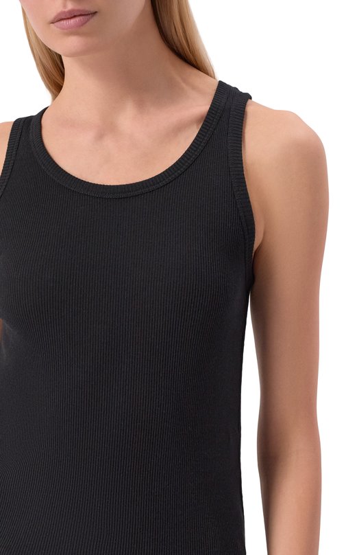 Хлопковая майка Ann Demeulemeester B0011982/FA659 Чёрный  B0011982/FA659 Фото 5