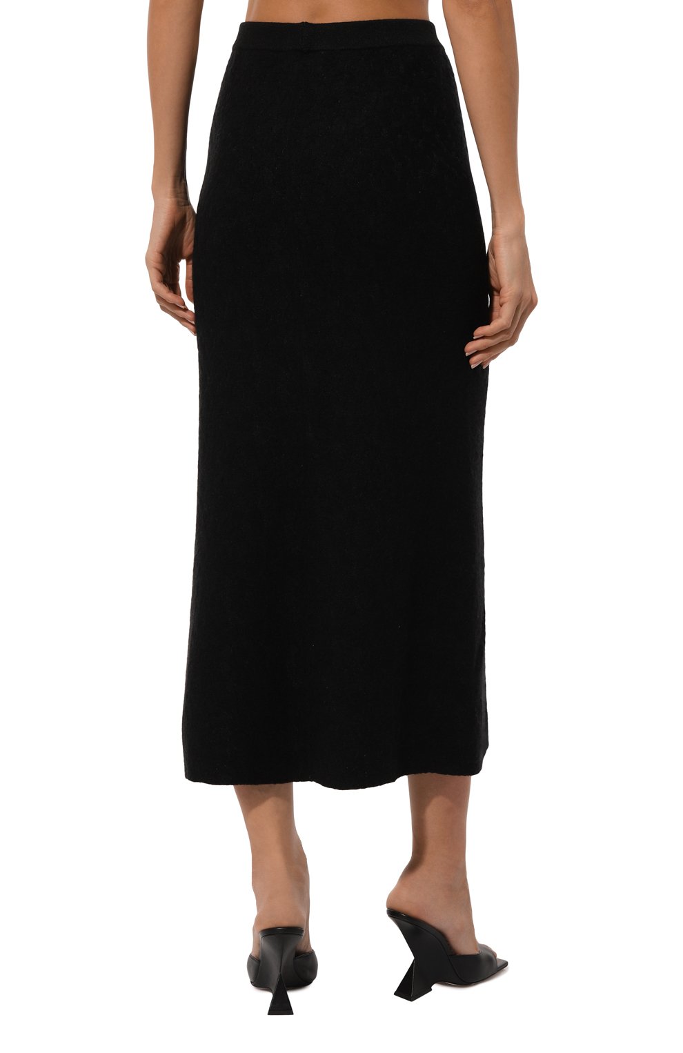 Юбка из шерсти и вискозы AND THE BRAND черного цвета по цене 59220 руб., арт. W25-SK031-1202-900, фото 4 Юбка из шерсти и вискозы AND THE BRAND, арт. W25-SK031-1202-900, фото 4