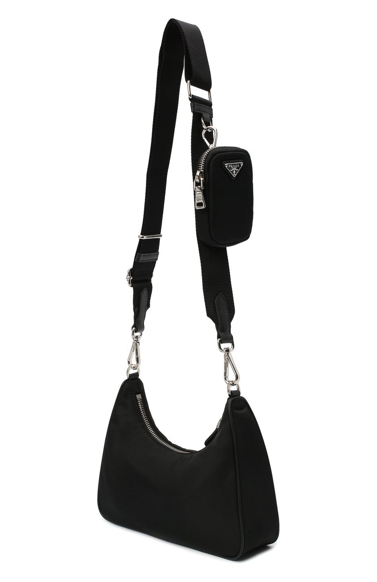 Женская сумка prada re edition bag PRADA черного цвета, арт. 1BH204-R064-F0002-V1L | Фото 4 (Сумки-технические: Сумки через плечо; Материал: Текстиль; Размер: small; Нос: Не проставлено; Региональные ограничения белый список (Axapta Mercury): Не проставлено)