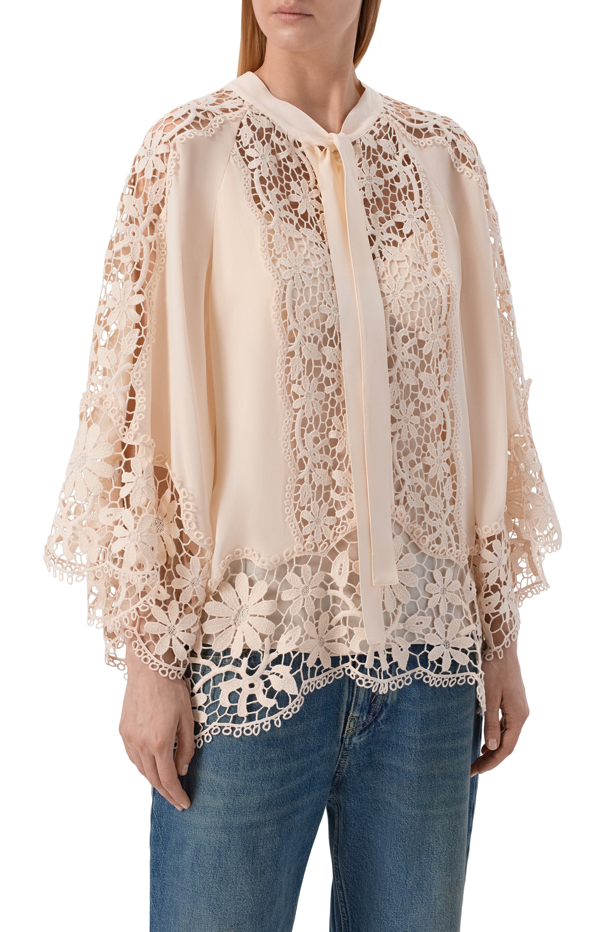 Блузка из хлопка и ше лка ELIE SAAB, арт. T0335/SIM03, фото 3