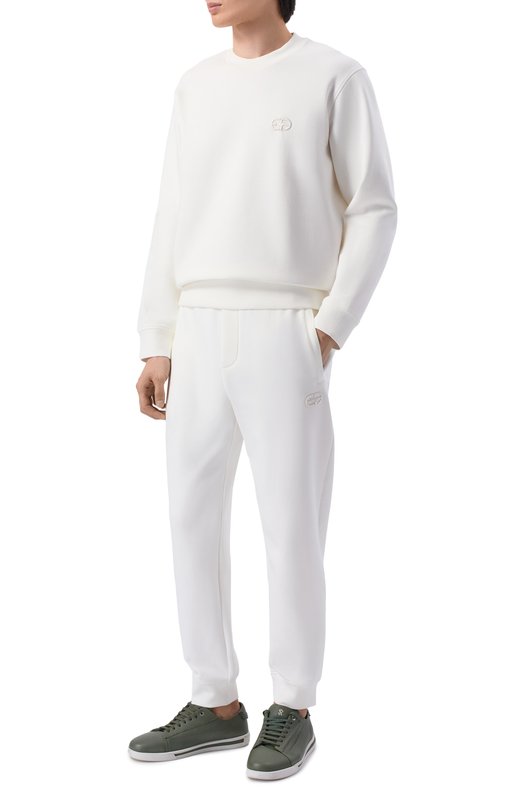 Хлопковый свитшот Emporio Armani EM004540/AF10013 Белый  EM004540/AF10013 Фото 2