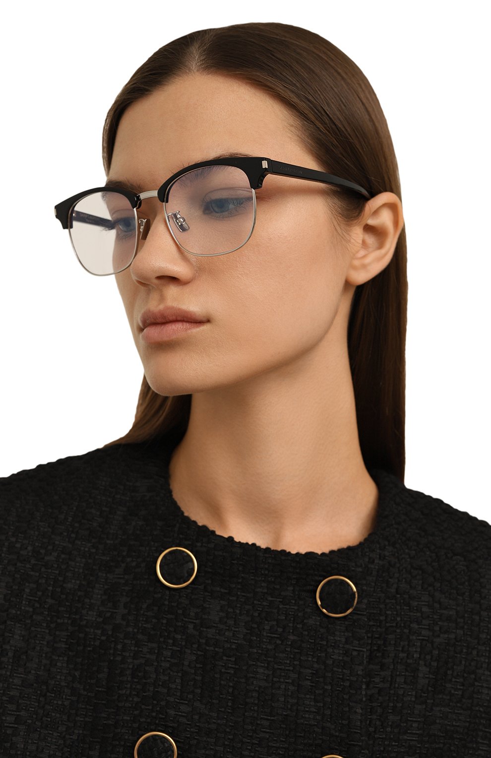 Оправа SAINT LAURENT черного цвета по цене 37100 руб., арт. SL 104/F 001, фото 2 Оправа SAINT LAURENT, арт. SL 104/F 001, фото 2