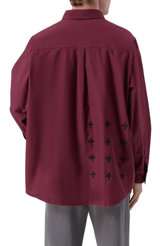 Хлопковая рубашка Ksubi MFA25SH001 Бордовый  MFA25SH001 Фото 4