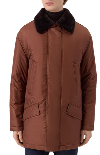 Шелковая куртка с отделкой из овчины ZILLI, арт. ASEN00M0629VTSU00_001, фото 3