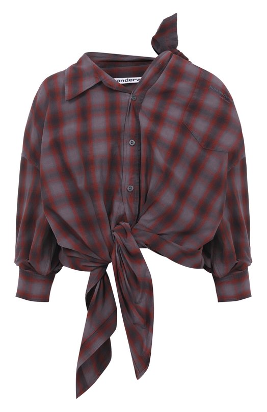 Хлопковая рубашка Alexander Wang 1WC3251090 Бордовый 1WC3251090